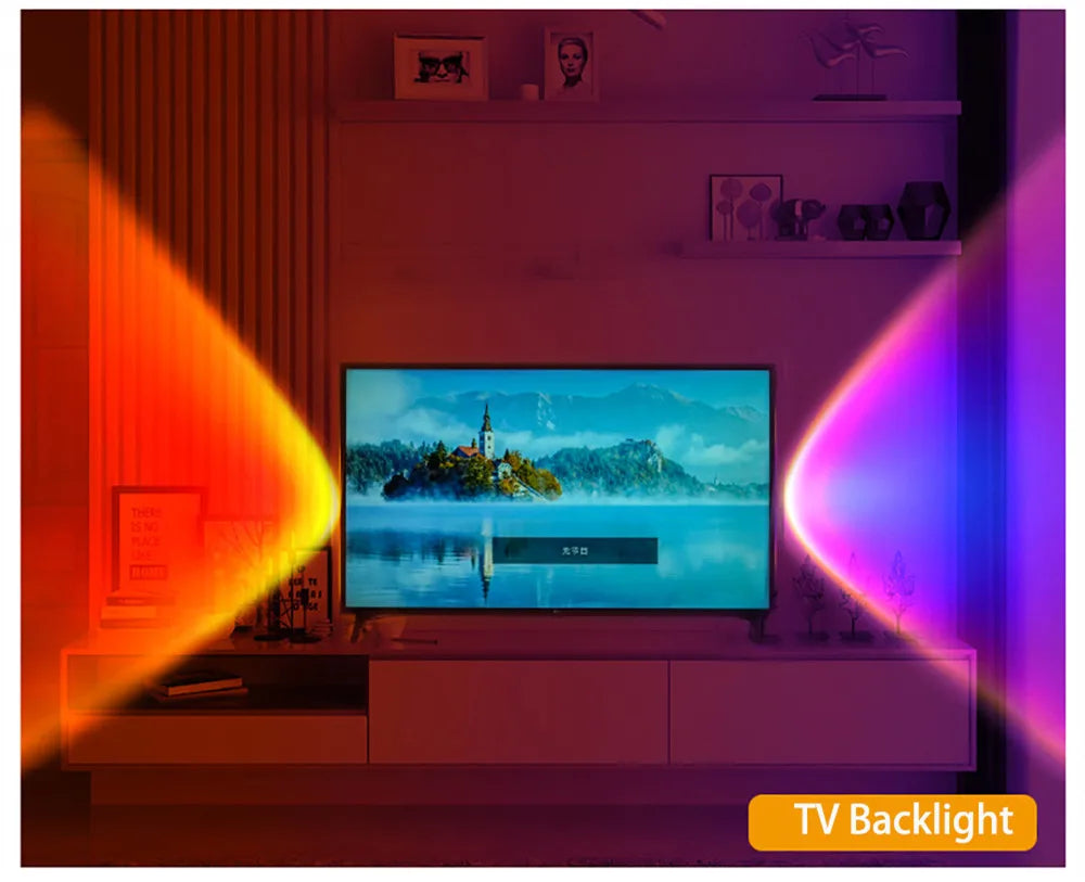 Sunset Lamp USB Powered Projector 7 Colors RGB Background Lights