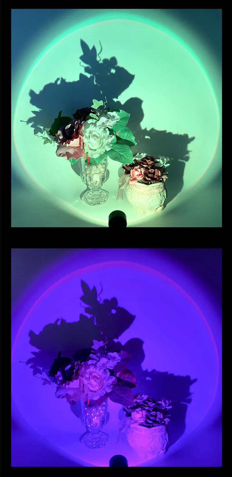 Sunset Lamp USB Powered Projector 7 Colors RGB Background Lights