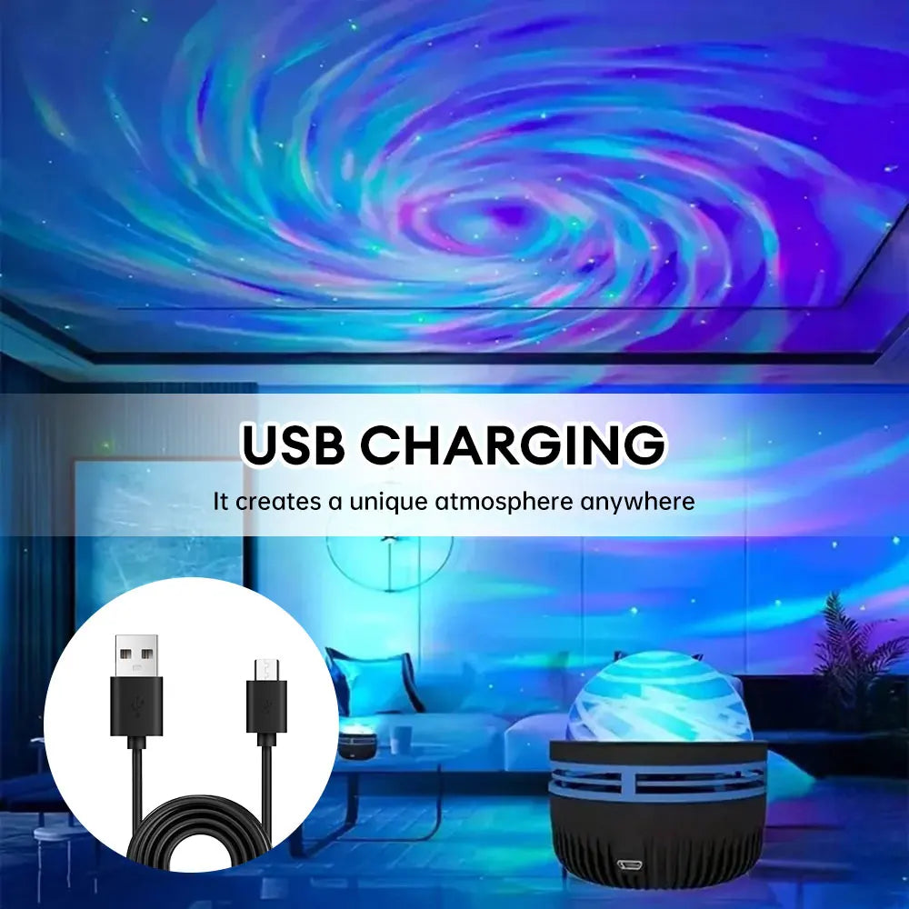 Starry Sky Galaxy Projector Lamp with Remote – LED Night Light for Bedrooms(brown)