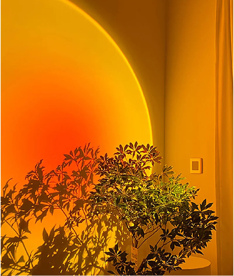 Sunset Lamp USB Powered Projector 7 Colors RGB Background Lights