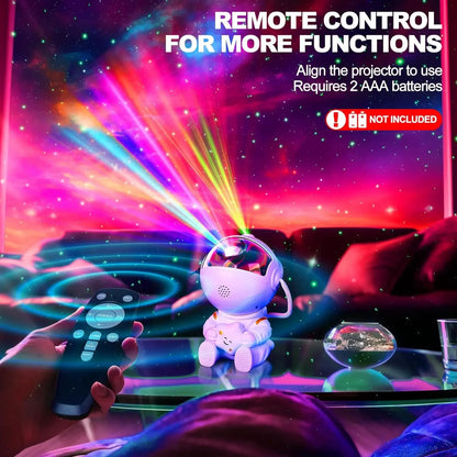 Astronaut Galaxy Star Projector – 8-Mode Starry Night Ceiling Lamp with Remote
