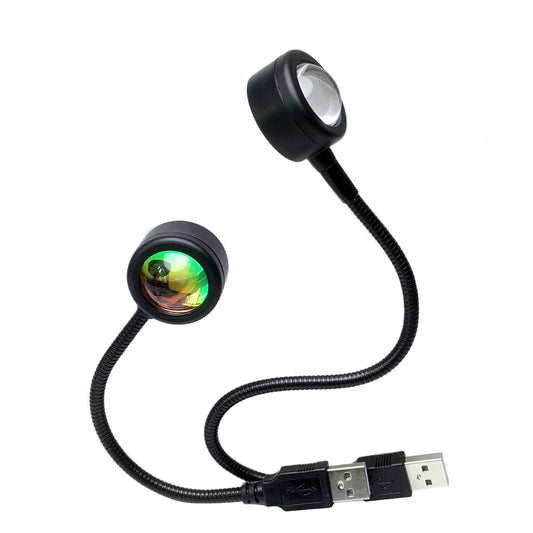 Sunset Lamp USB Powered Projector 7 Colors RGB Background Lights