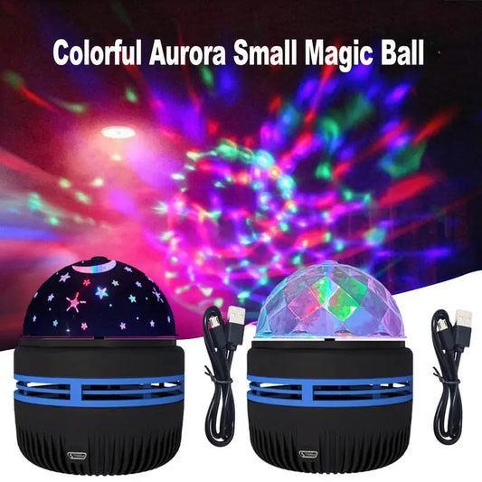 USB-Powered Star Projector – Colorful Rotating Night Light for Parties & Home
